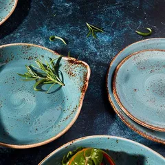 Тарелка «Крафт Блю» мелкая фарфор D=20,H=2см синий, изображение 4