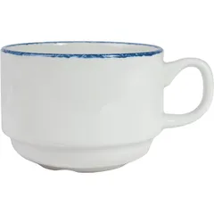 Tea cup “Blue Dapple”  porcelain  170ml  D=75, H=60mm  white, blue