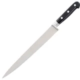 Нож для тонкой нарезки сталь нерж.,пластик ,L=25см черный,металлич.