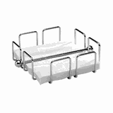 Салфетница сталь нерж. ,H=65,L=190,B=190мм металлич.