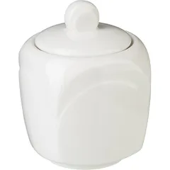 Сахарница «Бьянко» с крышкой фарфор 240мл ,H=85,L=70,B=70мм белый