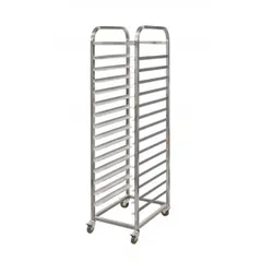 Тележка для гастроемкостей GN 1/1 14 ярусов ТШГ-14 сталь нерж. ,H=151,9,L=56,B=37см серебрист.