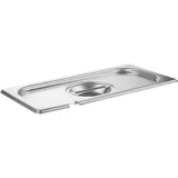 Крышка для гастроемкости GN 1/3 с вырезом для ложки сталь нерж. ,H=3,L=33,B=18см металлич.