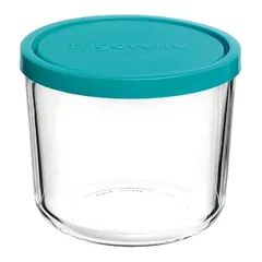 Контейнер для продуктов «Фриговерре» круглый с крышкой стекло,полиэтилен 0,81л D=120,H=99мм прозр.,г