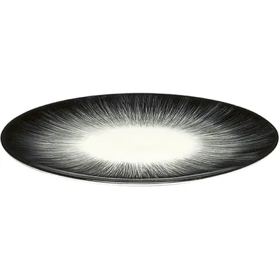 Тарелка «Де» №5 фарфор D=17,5см кремов.,черный, изображение 2