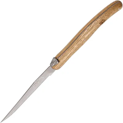 Нож для стейка сталь нерж.,дуб ,L=230/110,B=17мм, изображение 2
