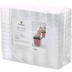 Креманка квадратная набор[100шт] полистир.пищ. 120мл ,H=7,L=5,B=5см прозр.