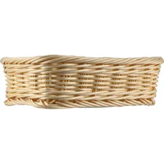 Корзина для хлеба плетеная прямоугольная полиротанг ,H=7,L=22,B=15см бежев., изображение 2