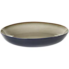 Deep dish  ceramics  D=235, H=45mm  blue, beige.