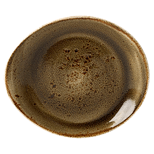 Тарелка пирожковая «Крафт Браун» фарфор D=155,H=20,L=155,B=130мм коричнев., Цвет: Коричневый