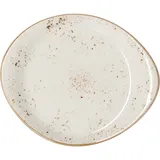 Тарелка «Крафт Вайт» мелкая фарфор D=255,H=20,L=255,B=205мм белый,коричнев.