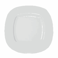 Тарелка «Рита» квадратная с закругленными краями фарфор ,H=3,L=32,B=32см белый