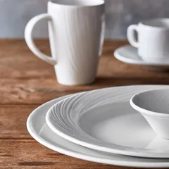 Тарелка «Спайро» мелкая фарфор D=280,H=25мм белый, изображение 3