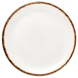 Тарелка «Браун Дэппл» пирожковая фарфор D=15см белый,коричнев.
