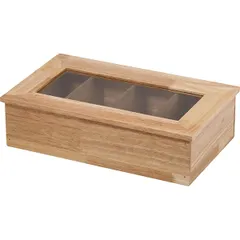 Органайзер для чайных пакетиков (на 30 шт.) дерево ,H=90,L=335,B=200мм св. дерево, изображение 3