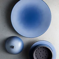 Тарелка «Экинокс» мелкая керамика D=31см синий, изображение 4