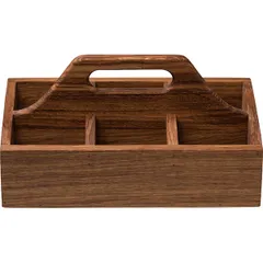 Подставка для бутылок 6 секций с ручкой дуб ,H=12,L=25,B=15см древесн., изображение 2