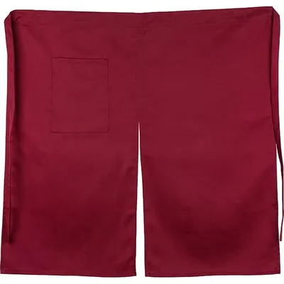 Фартук с карманом и разрезом полиэстер,хлопок ,L=86,B=88см бордо, изображение 2