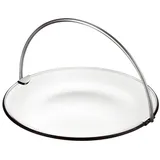 Блюдо сервировочное «Банкет» стекло,сталь нерж. D=21,H=13см