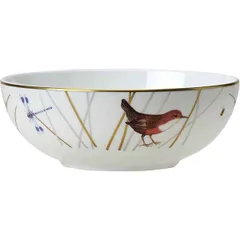 Салатник «Рид» кост.фарф. 350мл D=145,H=52мм белый,золотой