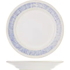 Тарелка керамика D=275,H=35мм белый,голуб.