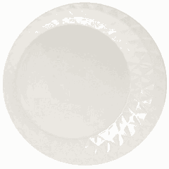 Plate “Diamante” small  porcelain  D=27cm  white