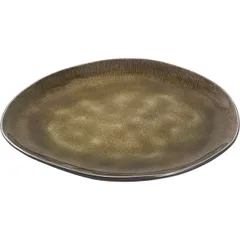 Тарелка «Пьюр» овальная керамика ,L=20,B=17см зелен., изображение 3