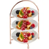 Этажерка 3 яруса для тарелок металл,хромирован. D=10,5/17,H=26,L=18,5,B=15,5см медный