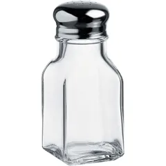 Container salt/pepper “Basic”  glass, metal  100 ml , H=105, L=40, B=40mm  clear.