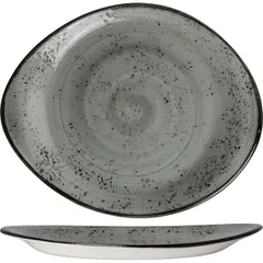 Plate “Urban” small  porcelain ,H=2,L=25,B=25cm gray