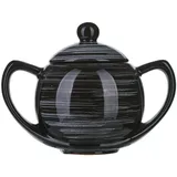 Сахарница «Маренго» с крышкой керамика 400мл D=8см черный