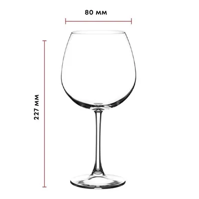Бокал для вина «Энотека» стекло 0,75л D=80/78,H=227мм прозр. арт. 01050958, Объем по данным поставщика (мл): 750, изображение 5