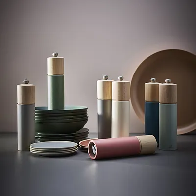 Мельница для соли «Бореал» с металлическим механизмом бук ,H=21см св.зелен., изображение 9