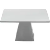 Подставка фуршетная «Райзерс» на ножке фарфор ,H=23,L=36,5,B=36,5см белый