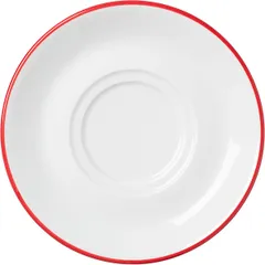 Блюдце с декором «Ретро Роте Пункте» фарфор D=14см белый,красный