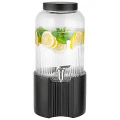 Диспенсер для холодных напитков «Элемент» стекло,бетон 7л D=22,H=45см прозр.,черный, изображение 2