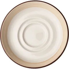 Блюдце «Чино» фарфор D=115,H=17мм белый,бежев.