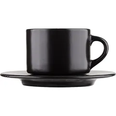 Tea pair “Carbon” porcelain 200ml black