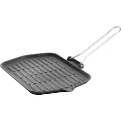 Rectangular grill pan  cast iron, teflon , H=1, L=30/19, B=22cm  black