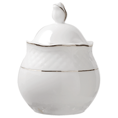 Sugar bowl “Aphrodite”  porcelain  250ml  D=75, H=130mm  white, gold