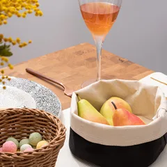 Корзина для хлеба плетеная полипроп. D=13,H=10см св.бежев., изображение 3