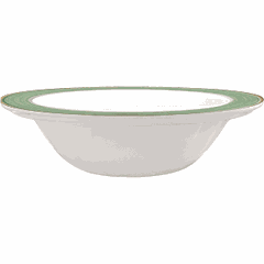 Salad bowl “Rio Green”  porcelain  D=13.5 cm  white, green.