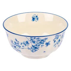 Салатник «Фиори» фарфор D=151,H=75мм слон.кость,синий