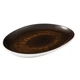 Serving dish “Estia”  porcelain , L=33, B=22cm  brown, white