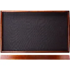 Rectangular serving tray “Prootel”  pine , H=48, L=500, B=310mm  dark brown, black