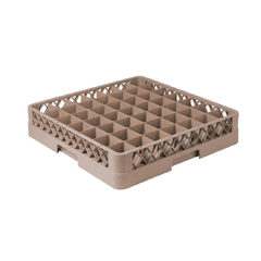 Кассета для бокалов «Проотель» 49 ячеек Dmax=63,Hmax=80мм полипроп. ,H=10,L=50,B=50см бежев.