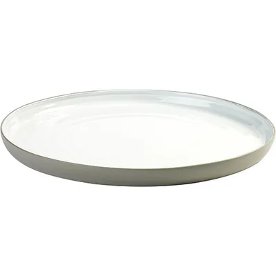 Блюдо круглое керамика D=31,H=3см белый,серый, изображение 3