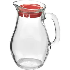 Кувшин «Бистро» с крышкой стекло 1л D=12,3,H=20,L=15,8см прозр.,красный, изображение 2