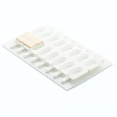 Форма для мороженого 16 ячеек (набор)[4шт] силикон ,L=39,B=11,8см белый