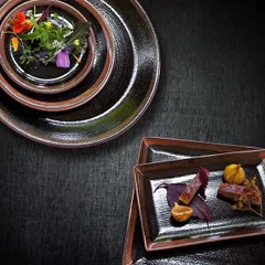 Тарелка «Кото» мелкая фарфор D=150,H=13мм черный,коричнев., изображение 3